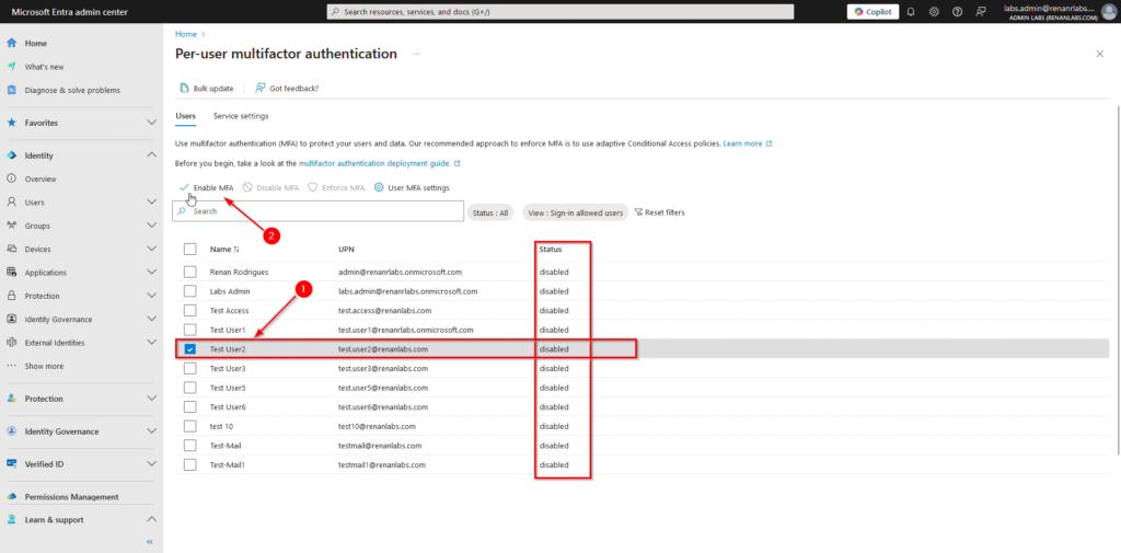 how to enable MFA on Microsoft 365